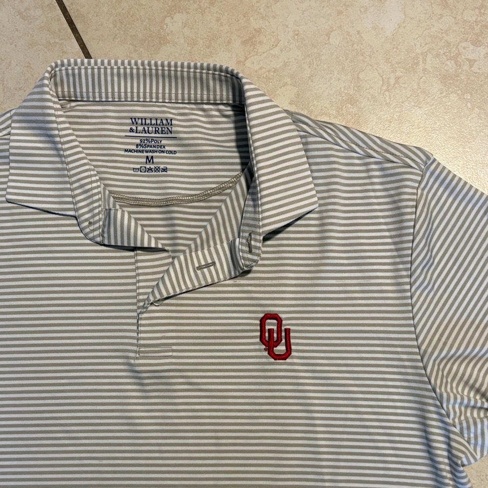OU Striped Polo Shirt